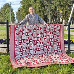 Набор тканей для пошива Одеяло Клюквенный морс 2116 Набор тканей для пошива Одеяло Клюквенный морс 2116